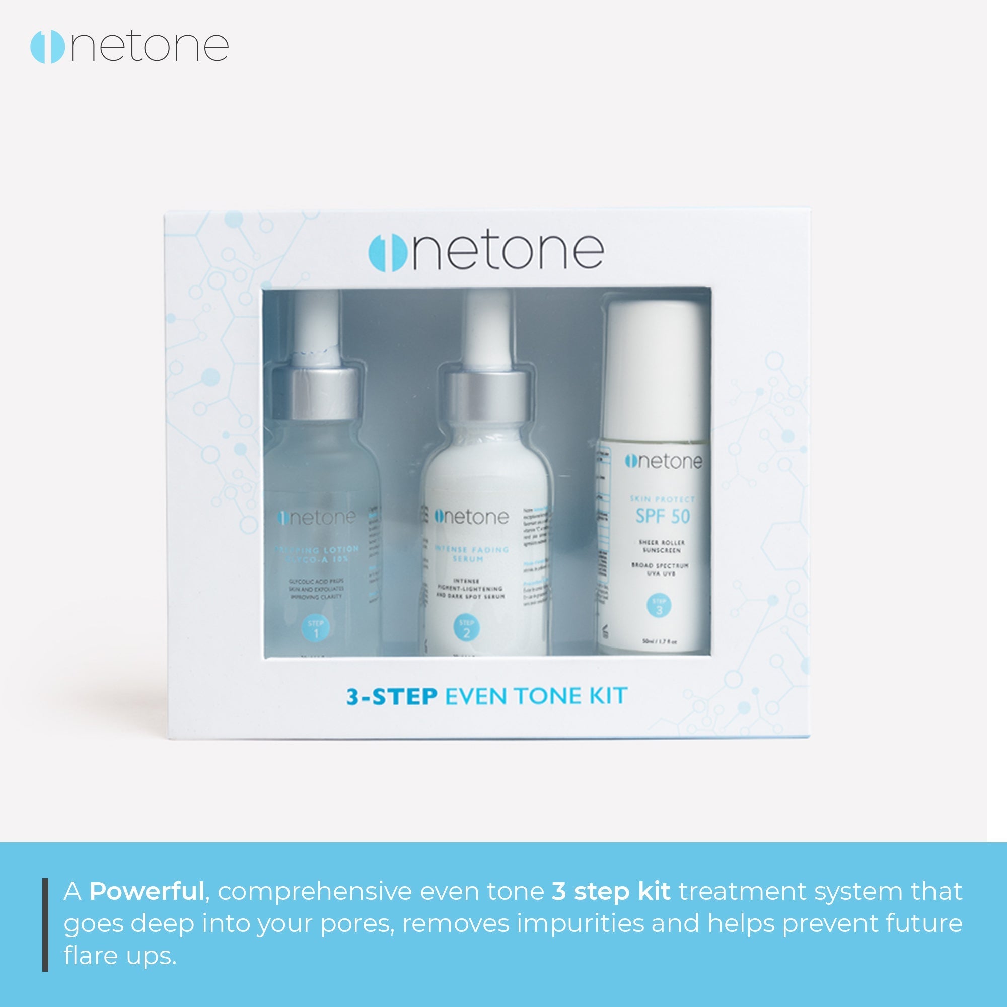 OneTone Three Step Even Tone Kit - omicskincare